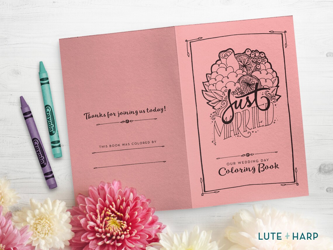 Wedding Activity Book and Coloring for Kids Instant Digital Etsy