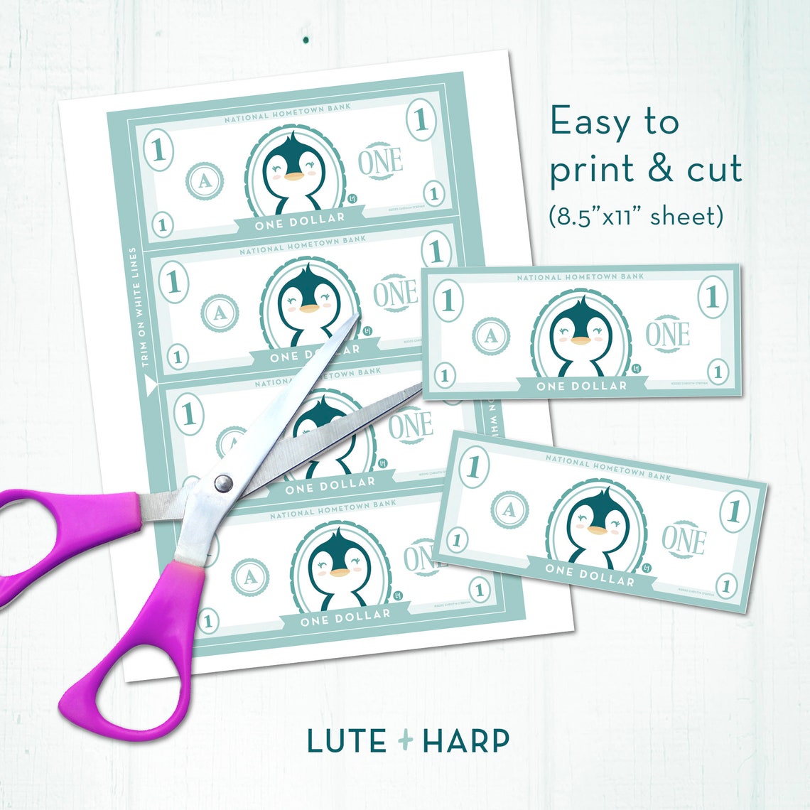 Play Money Printable Kids Pretend Money Learning Money | Etsy
