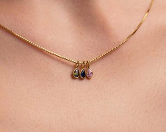 Custom  Birthstone Necklace, Mothers Birthstone Necklace, Personalized Gift, Mother's Birthstone Jewelry, Birthstone Gift,Christmas Gift