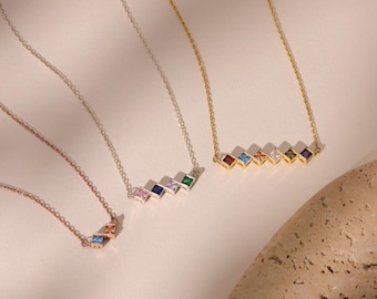 Family Birthstone Necklace, Birthstone Necklace, Personalized Gift, Mothers Necklace,Mother's Birthstone Jewelry,Gift for Mom, Birthday Gift
