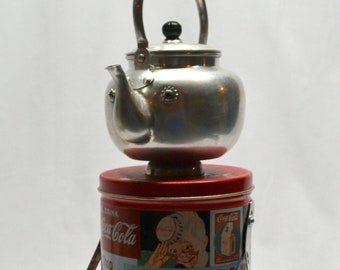 CLOVER the CAFFEINE BOT, Assemblage Art Recycled Robot Sculpture