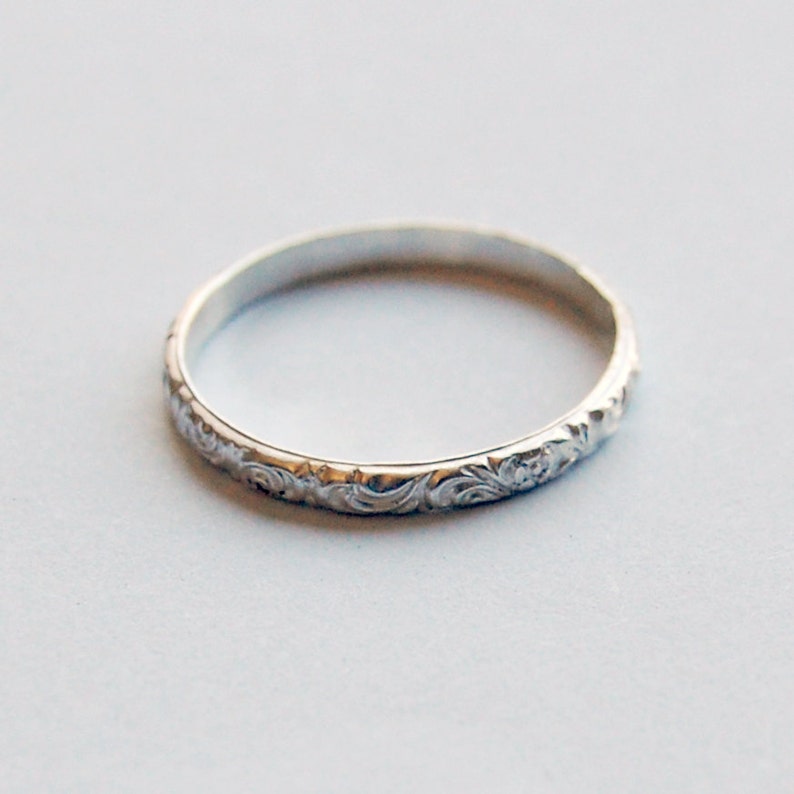 Petite Silver Band Ring In Your Size image 3