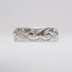 Wide Silver Band Ring Engravable image 3
