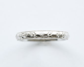 Silver Engravable Ring Petite and Stackable Band In Your Size