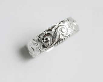 Wide Silver Band Ring Engravable