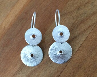 Handmade Silver Earrings in Sterling Silver with Organic Seed Pod Design