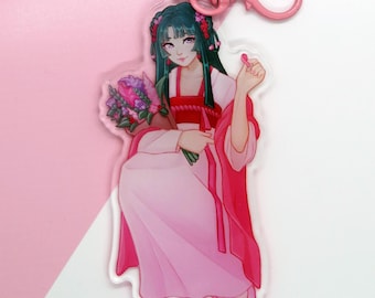 MaoMao Apothecary Diaries Keychain | 4&quot; Acrylic Keychain | Anime Keychain for Backpacks and Bags | Cute Anime Christmas Gifts | Fanmade