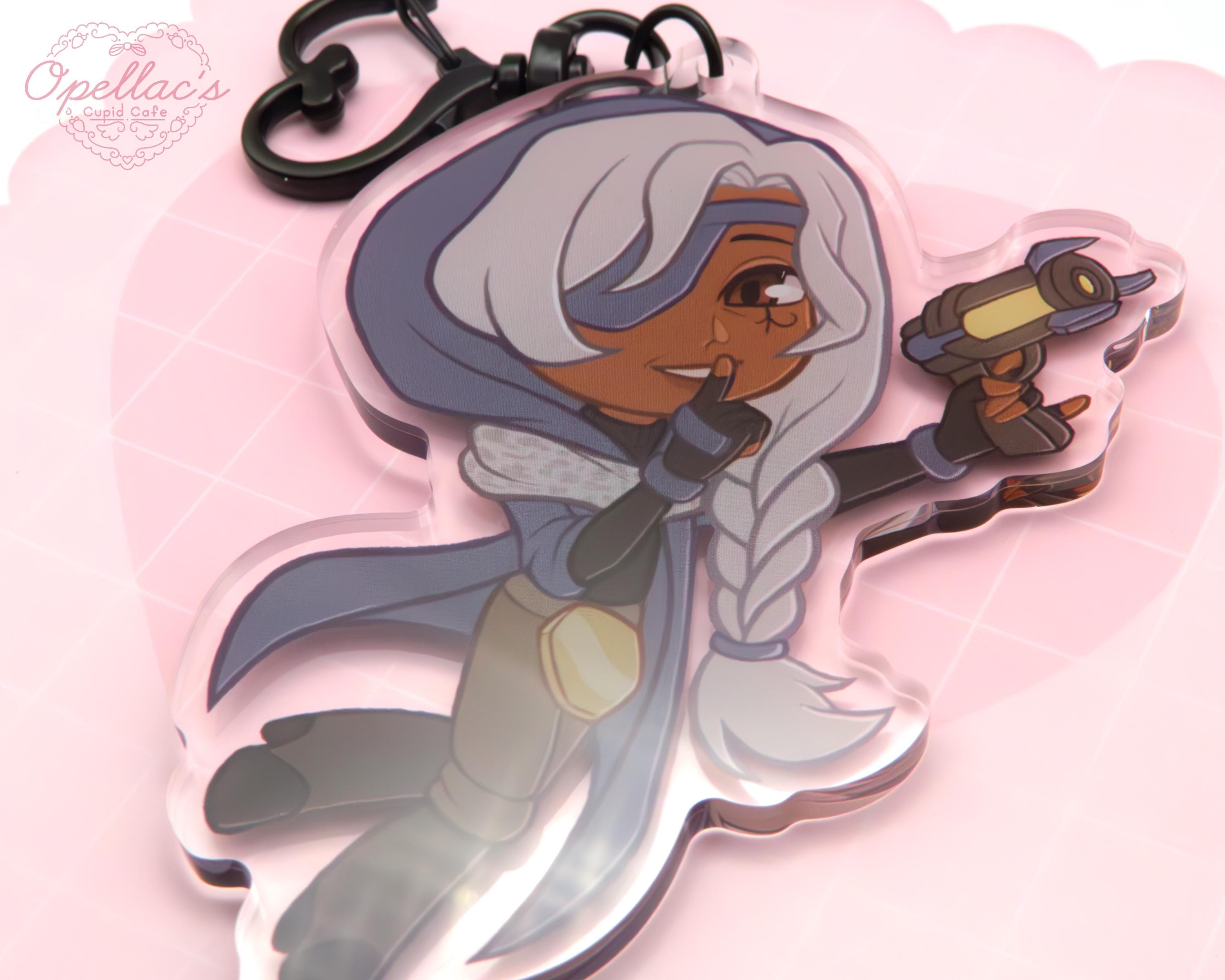 Overwatch Ana Acrylic Keychain Charm | 3.5" | Cute for Backpacks and bags | Gamer Gifts