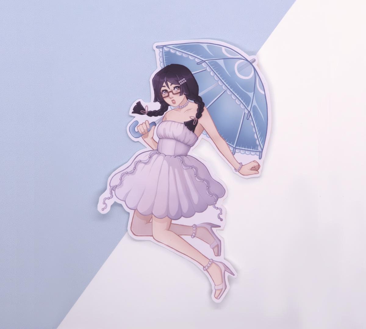 Princess Jellyfish Tsukimi ( Kuragehime ) Cute Pastel Anime Glossy 4" Sticker