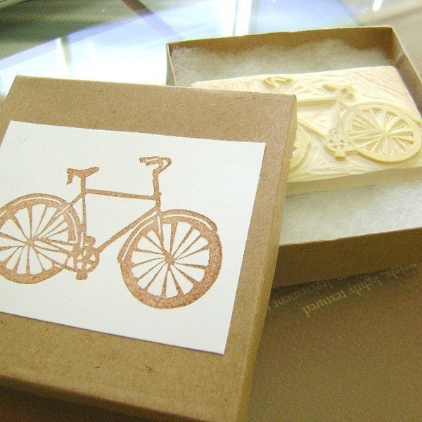 CUSTOM Hand-Carved Rubber Stamp for you (medium). One-of-a-kind art for Paper Crafting and more