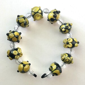 Glass Beads Olive Green Black Glass Lampwork Beads