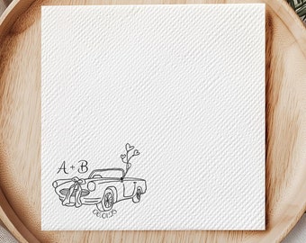 Custom Cocktail Napkins – Personalized Wedding Napkins for Reception, Rehearsal Dinner, or Party – Monogram, Logo, or Event Design