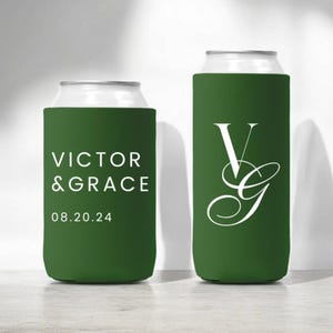 Custom Can Coolers for Weddings & Events | Personalized Drink Holders for Guests, Bulk Party Favors, Wedding Gifts, Printed Coolers