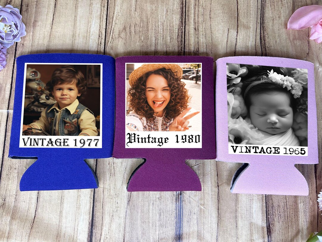 Custom Birthday Can Coolers - Personalized Neoprene Drink Sleeves For Parties & Events