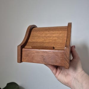 Vintage teakträ rulltäcke organizer