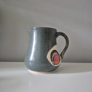 MCM Blue Ceramic Pitcher