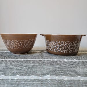 Pyrex Rührschüssel Waldmuster, Vintage Pyrex