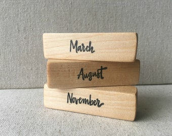 Perpetual Waldorf Calendar-Month and Numbered Days Blocks