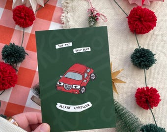 Feliz Navidad Chrysler – Divertida tarjeta navideña al estilo meme de Vine | Felicitaciones festivas dibujadas a mano | Memes para millennials y para todos los que quieran reírse