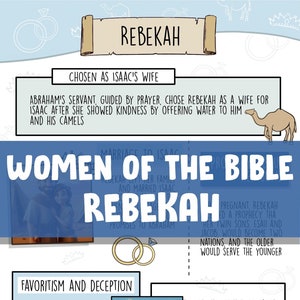 Women of The Bible: Rebekah - Old Testament Made Simple Bible Study Guide Easy To Use Bible Study Bible Notes