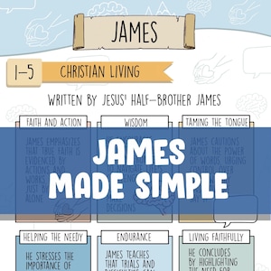 James-boek eenvoudig afdrukbaar gemaakt - Nieuwe Testament eenvoudig gemaakt Bijbelstudiegids Gebruiksvriendelijke Bijbelstudie Bijbelnotities