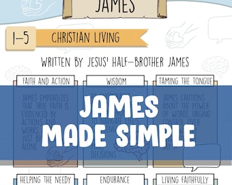 Book of James Made Simple Printable - New Testament Made Simple Bible Study Guide Easy To Use Bible Study Bible Notes