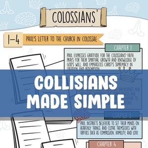 Book of Colossians Made Simple Printable - New Testament Made Simple Bible Study Guide Easy To Use Bible Study Bible Notes