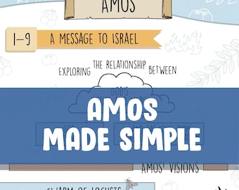 Book of Amos Made Simple Printable - Old Testament Made Simple Bible Study Guide Easy To Use Bible Study Bible Notes