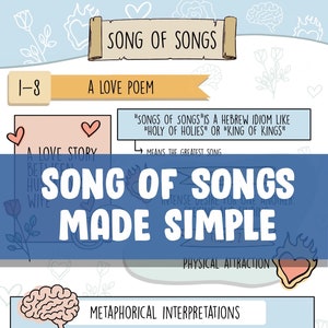 Book of Song of Solomon/Song of Songs Made Simple Printable - Old Testament Made Simple Bible Study Guide Easy To Use Bible Study