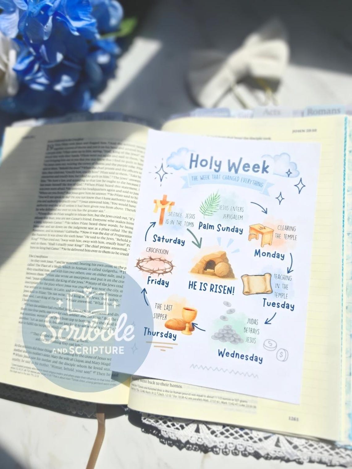 Holy Week Timeline Bible Study Tip in Bible Insert Christian Bible ...