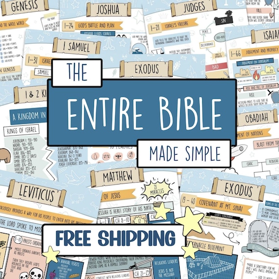 Entire Bible Made Simple Bible Study Guide Bible Study Guide Pages | Illustrated Bible Notes