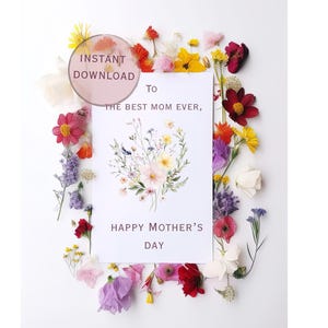 Happy Mother's Day Card | Gift for mom | Perfect for mother's day & celebrating mom | floral design
