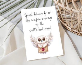 Bonne fête des mères | Cadeau pour maman | Parfait pour la fête des mères et célébrer maman | Assistant | Magie | Hibou