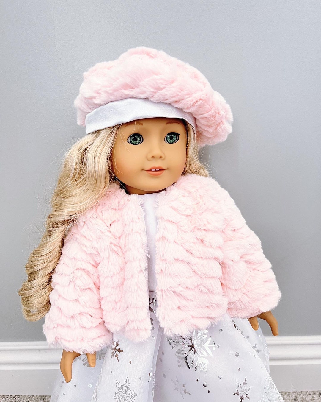 Pink Faux Fur Coat & Hat for 15 Bitty Baby and 18 American Etsy