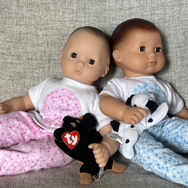 15" Doll Pajamas for American Girl Bitty Baby & Twins