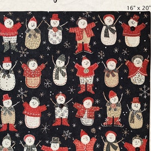 Frosty and Friends appliqué and embroidery pattern with snowmen and snowflakes