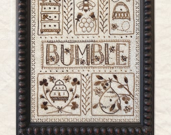 Bumble Sampler hand embroidery pattern