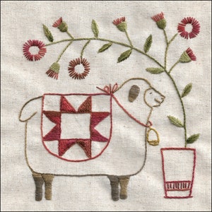 63 Wooly Ewe and embroidery pattern