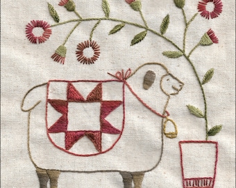 63 Wooly Ewe and embroidery pattern