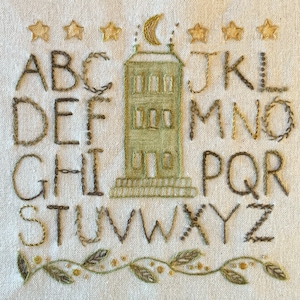 84 Schoolhouse Sampler hand embroidery PDF pattern