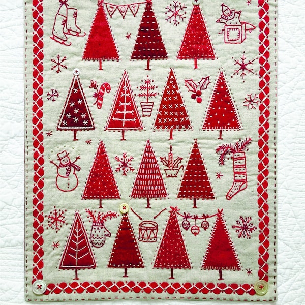 Merry Little Christmas hand embroidery PDF pattern