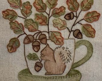 76 Autumn Brew PDF hand embroidery pattern