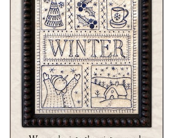 Winter Sampler hand embroidery pattern