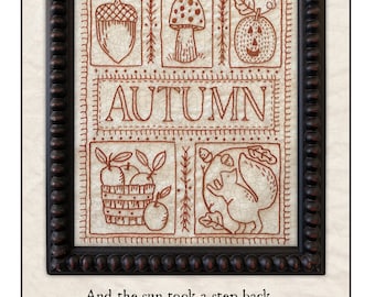 Autumn Sampler hand embroidery pattern