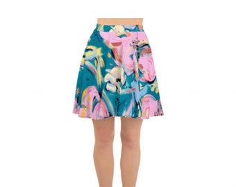 Tennis skirt pickleball skirt golf skate skirt sport wear summer skirt abstract painting art