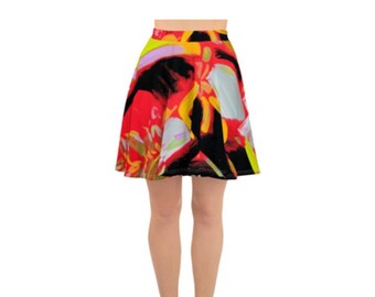 Tennis skirt pickleball skirt golf skate skirt sport wear summer skirt abstract painting art