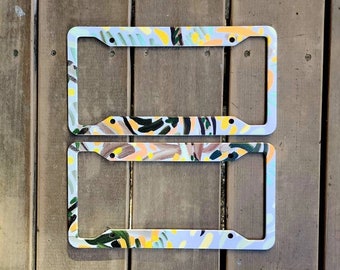 License Plate Frame fine art original painting abstract contemporary art home decor car travel fashion