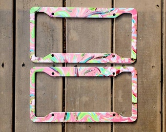 License Plate Frame fine art original painting abstract contemporary art home decor car travel fashion