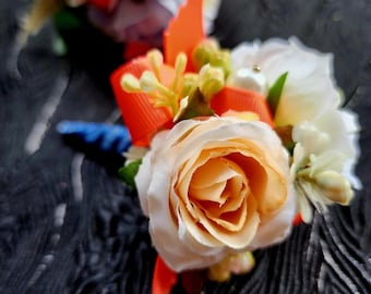 Artificial Flower Corsage Boutonniere Set, Prom Wedding Party Accessory(307)