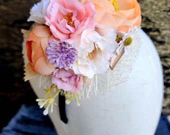 fascinator, artificial flowers hair accessories, wedding hair decor(f10)
